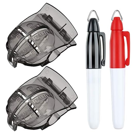 WILLBOND 2 Pieces Golf Ball Line Marker Tool Marking Alignment Putting Tool and 2 Pieces Golf Ball Marker Pen, 4 Pcs Totally(Black)