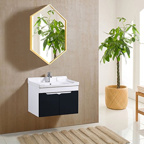 Ditudo Mirrors Mirror Bathroom Mirror, Wall-Mounted Makeup Mirror, Wall-Mounted Wrought Iron Mirror/Gold/40 * 60Cm #TOP3