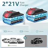 Viugreum Electric Pressure Washer with 6-in-1 Nozzle, 21V Battery Operated Cordless Power Washer with 5M Hose, 62Bar 270L/h, High-Pressure Jet Wash Tool with Foam Cannon & Vario Lance for Car Patio - Image 4