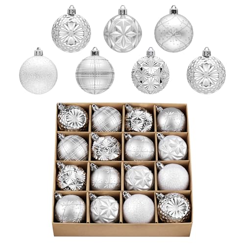 Valery Madelyn Ornaments for Christmas Trees, 16ct 2.36 Inches Wh...