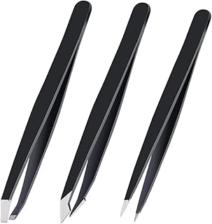 Precise Eyebrow Tweezers Set for Women and Men,[3-in-1]1 Slant Tweezers + 1 Pointed Tweezers + 1 Pointed Slant Tweezers; #-0810084
