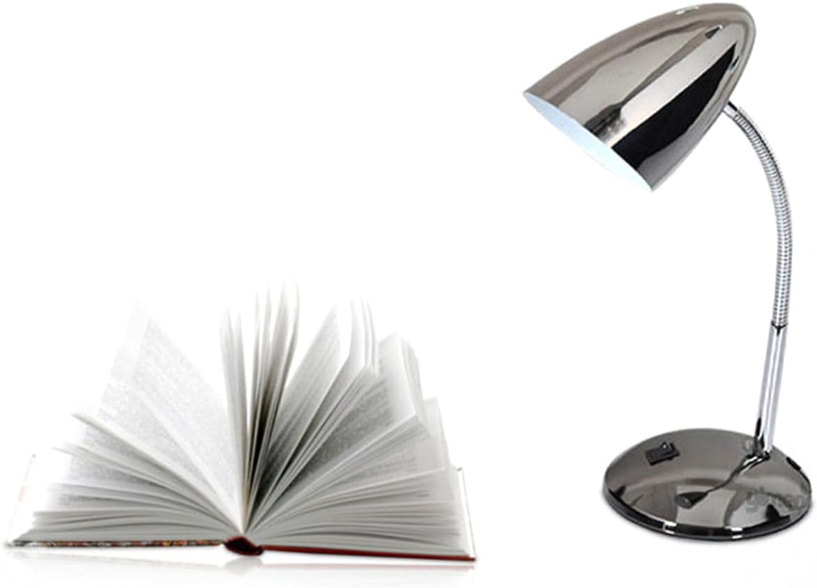 Gadpiparty Metal Desk Lamp Gooseneck Eye Care Reading Light Energy Efficient Long-Lasting