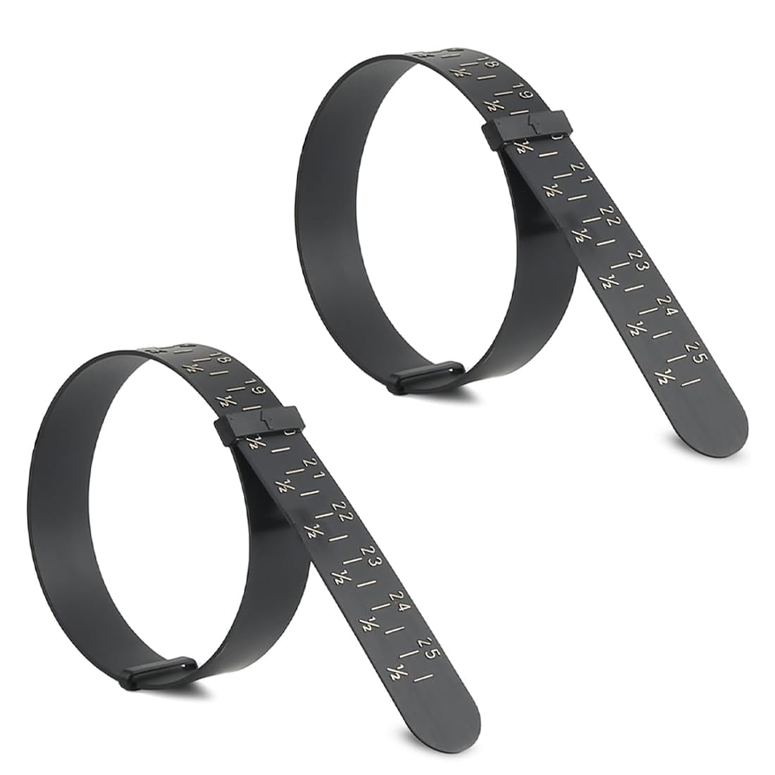 Misuratore Braccialetti 2 Pezzi Cerchio Misurazione Polso Plastica 15-25 cm