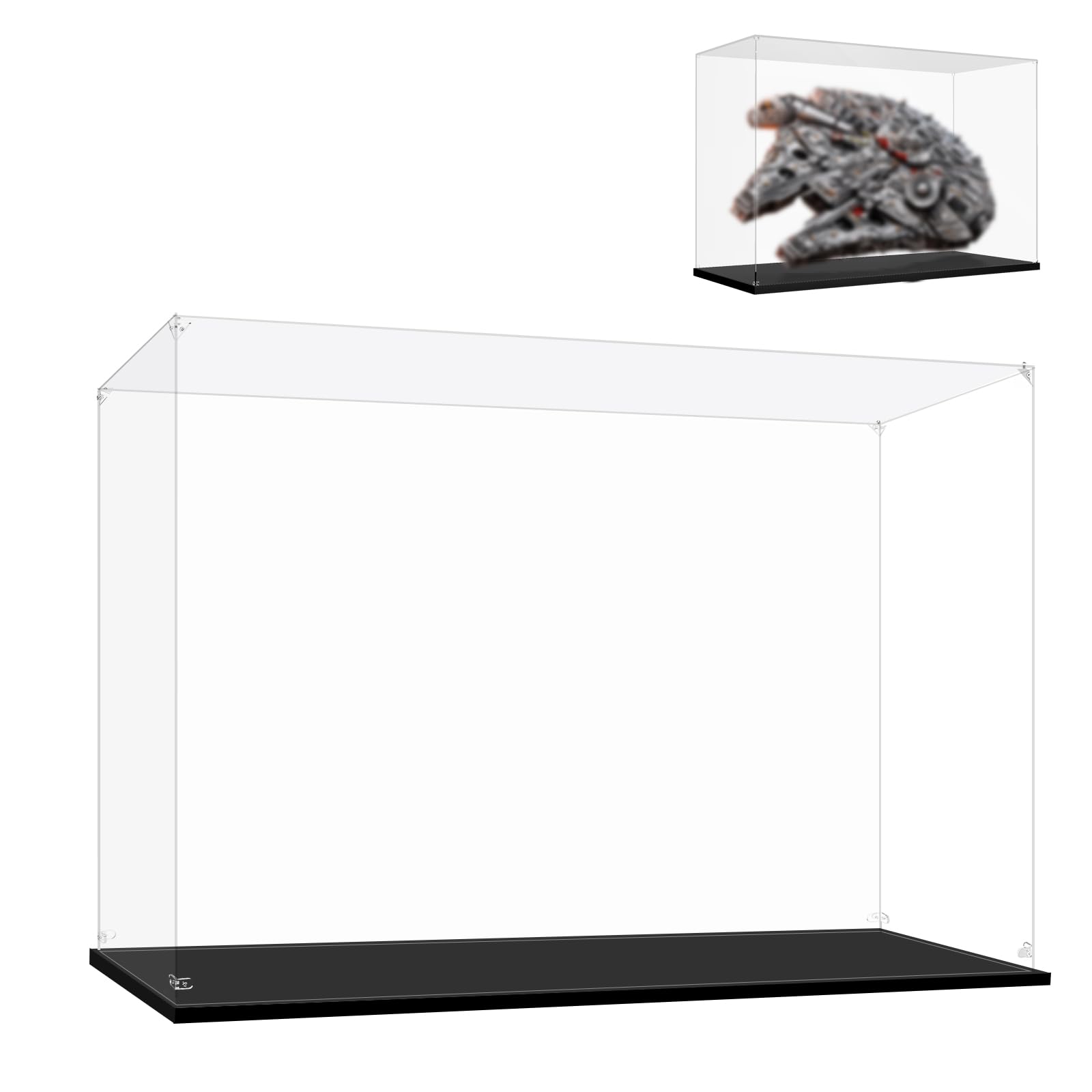 LILIKAKA Display Case for Lego 75192 Ultimate Millennium Falcon, 34.64x15.35x22.83 (88x39x58cm), Protect Your Collectibles from Dust with a Clear Showcase