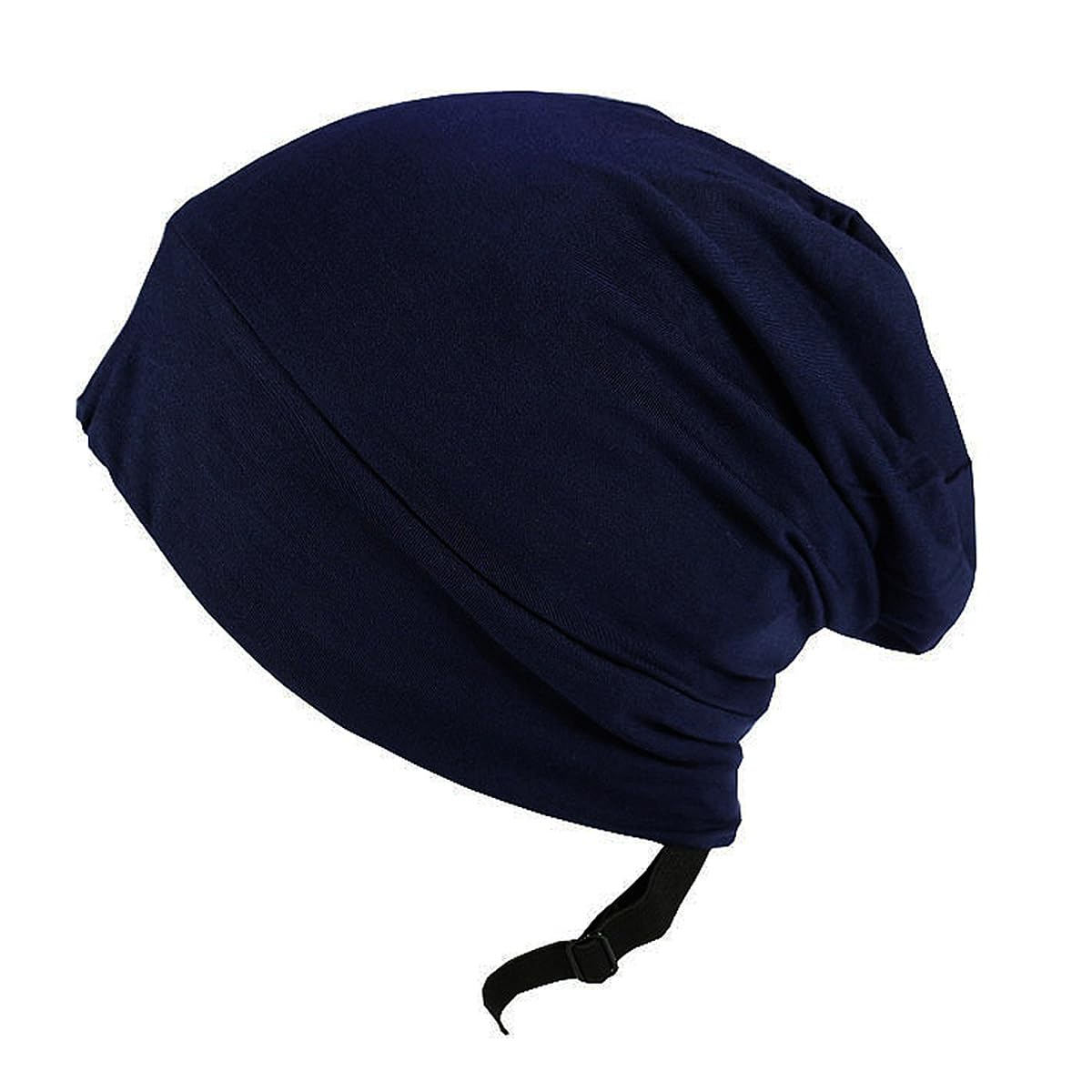 YUTIANRAN Satin Bonnet Silk Bonnet for Sleeping Women Slouchy Beanie Bonnets for Black Women Bonnet for Men Bonnet (US, Alpha, One Size, Navy Blue)