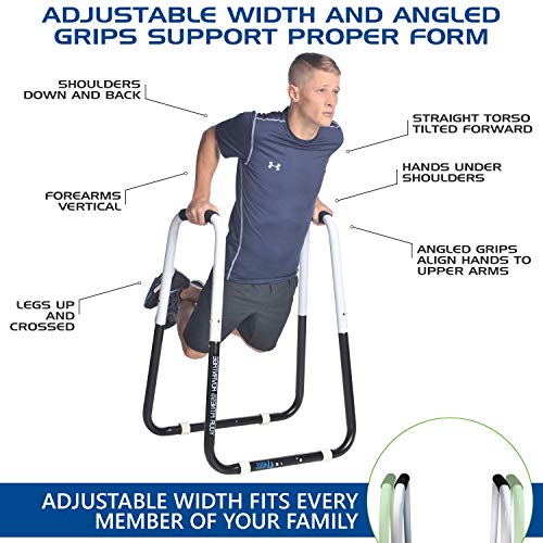Ultimate Body Press Dip Bar Fitness Station (Renewed)