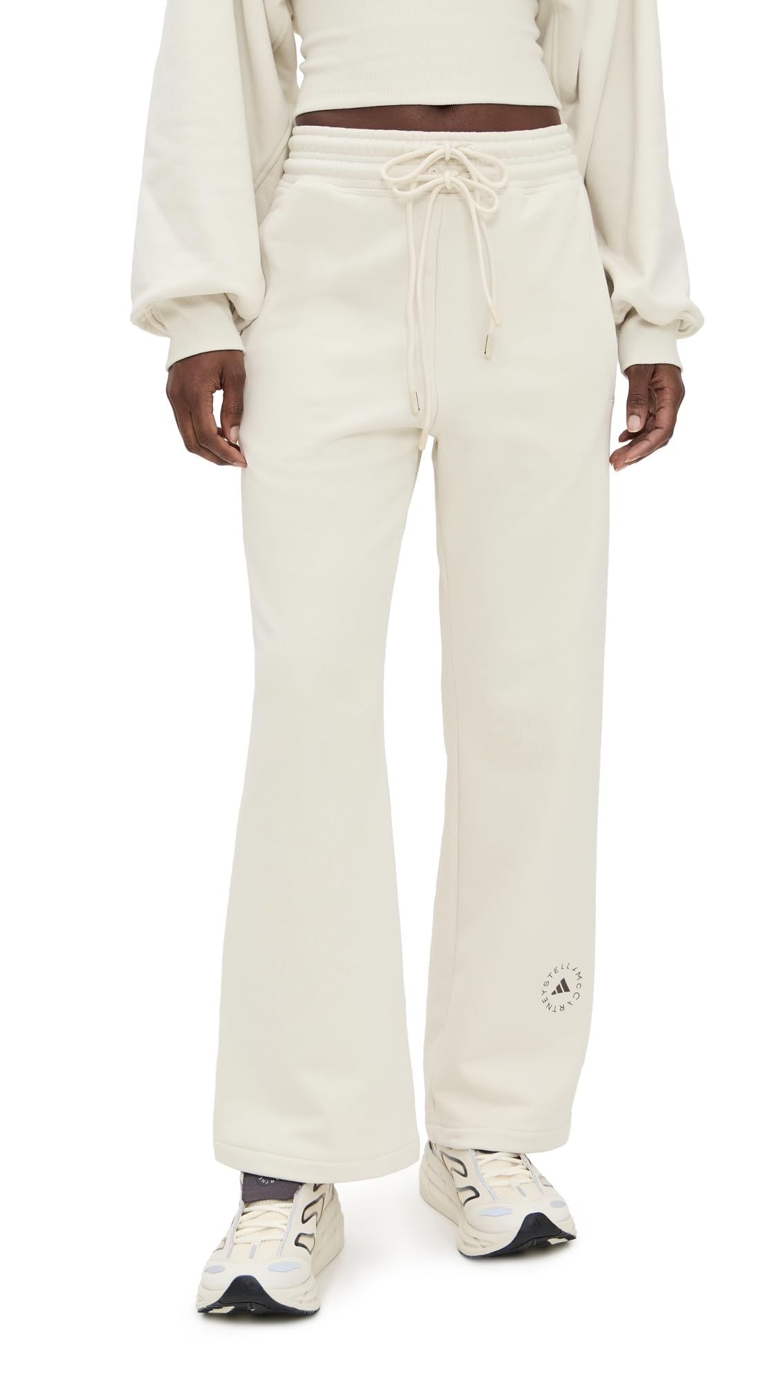Stella McCartney adidas Women's Straight Leg Pants, Almond Milk, Large