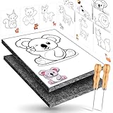 ITClosud Punteruolo per Carta Bambini Dai 4 Anni In Su, Kit Completo Di Aghi Con 2 Feltri,...