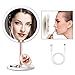 Produktbild Make-up-Rundspiegel mit LED-Leuchten,abnehmbaren magnetischen Roségold-Kosmetikspiegeln,Kosmetikspiegel mit 1/10-facher Vergrößerung,Tisch- und Wandhalterung 2 in 1.360 °Drehung,Berührungssensor