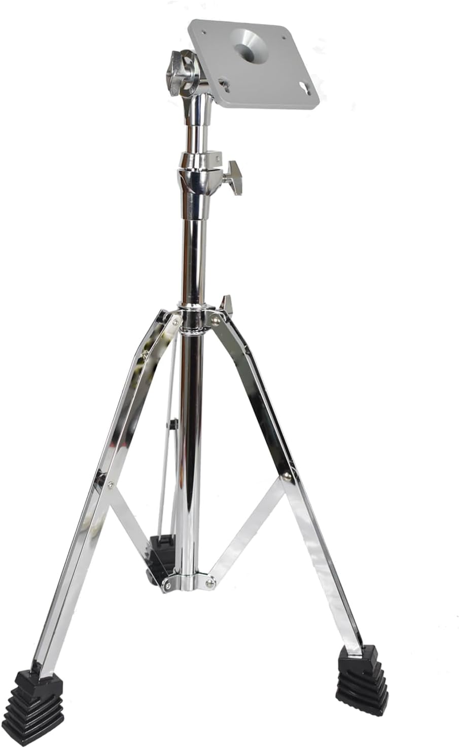 Drum Pad Stand Heavy Duty Double Braced Steel Practice Pad Stand Adjustable Height and Angle with Non Slip Rubber Feet and Tray for Drum Pad Practice Pad and Snare Drum