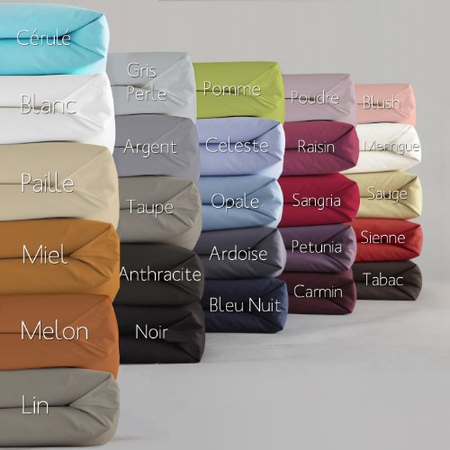Essix Royal Line Spannbettlaken, Perkal-Baumwolle, Meringue, 140 x 200 cm - Image 3