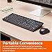 Amazon Basics Wireless Keyboard and Mouse Combo, Full-Sized, QWERTY Layout, 2.4 GHz USB Plug & Play Receiver, Sleek Design, Black