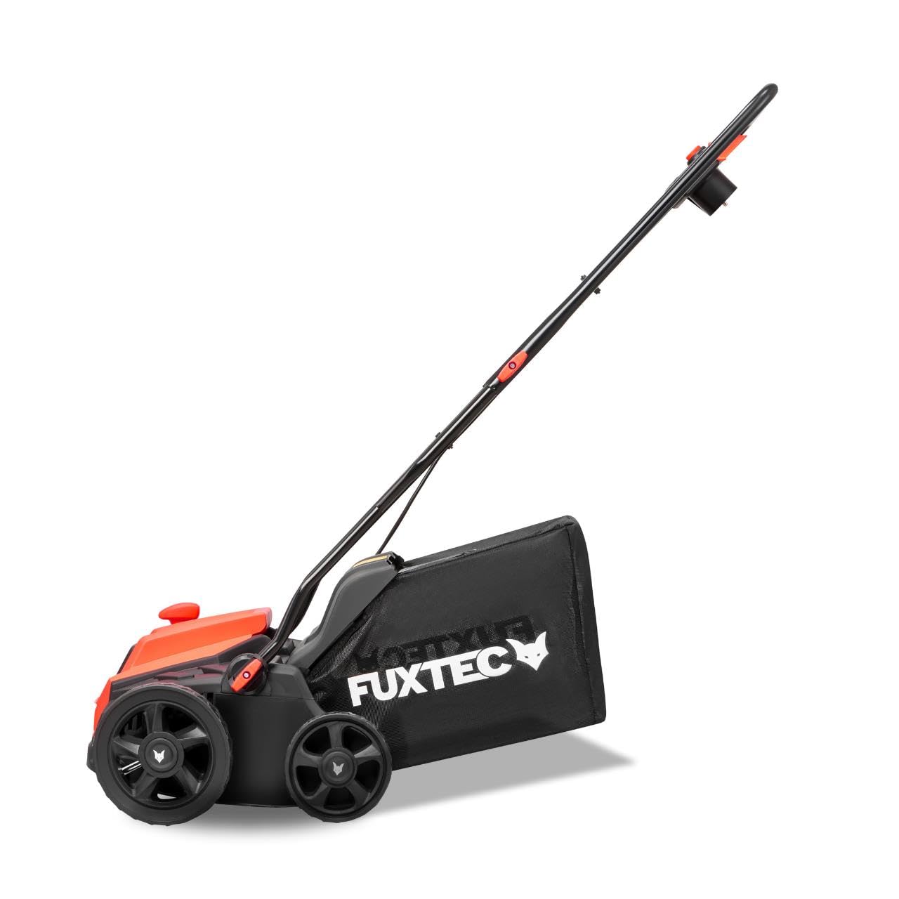 Scarificateur électrique FUXTEC, aérateur de gazon avec 1300 watts de puissance, largeur de travail 32 cm et réglages de profondeur de -12 à +10 mm, bac de ramassage 40 L