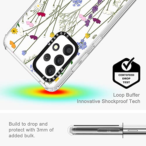 Mosnovo Samsung Galaxy A53 5G Case, Floral Garden Women Girls Clear Design Transparent Plastic Hard Back Case With Tpu Bumper Protective Case Cover For Samsung Galaxy A53 #TOP5