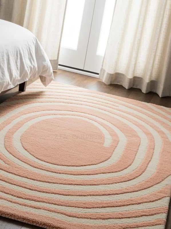 Image of zia carpets Hand Tufted Woollen Modern Collection Bedroom & Living Room Carpet Size 6 X 6 Feet