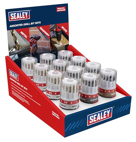Sealey Drill Bit Sets, Assorted Display Box Of 12 - AK5700DB