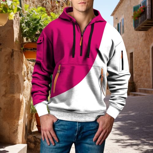 Sudadera de hombre manga larga con estampado 3D en rojo talla XXXL 2