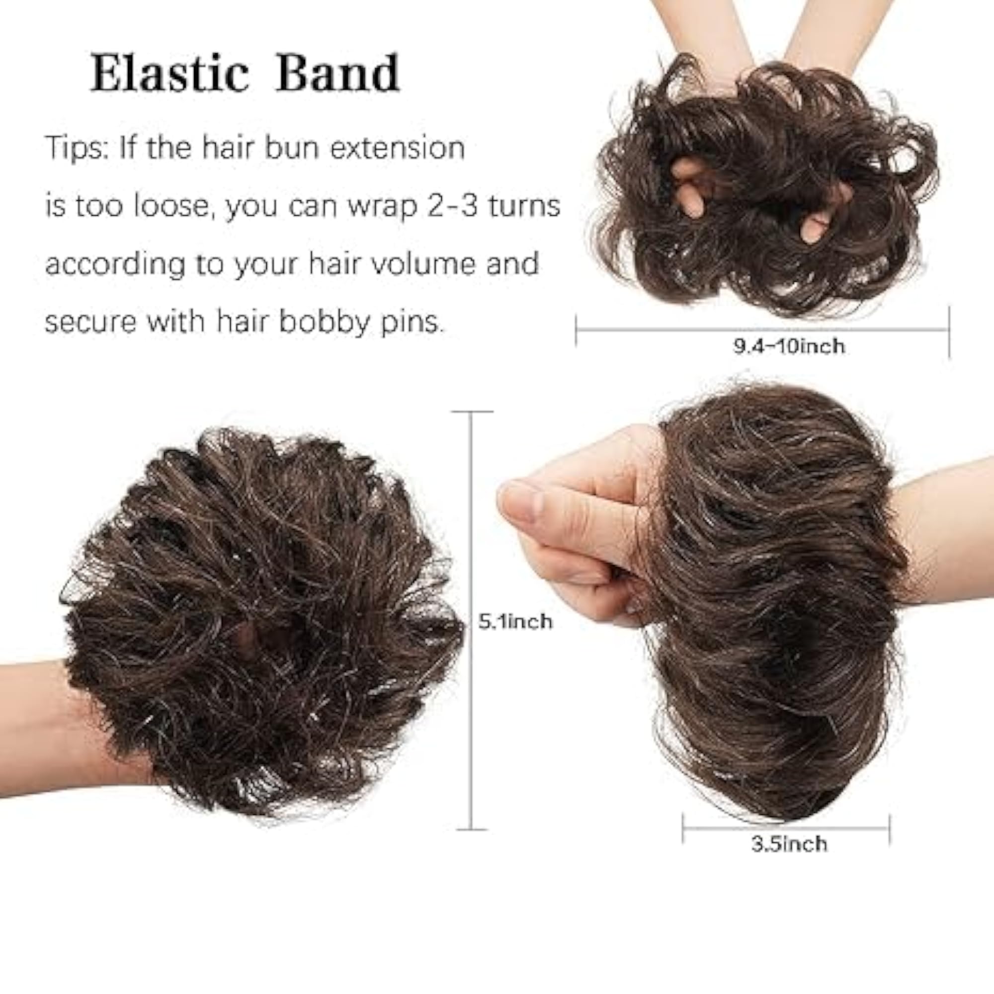 Multicolor Rafall Juda Bun Hair Extension for Girls