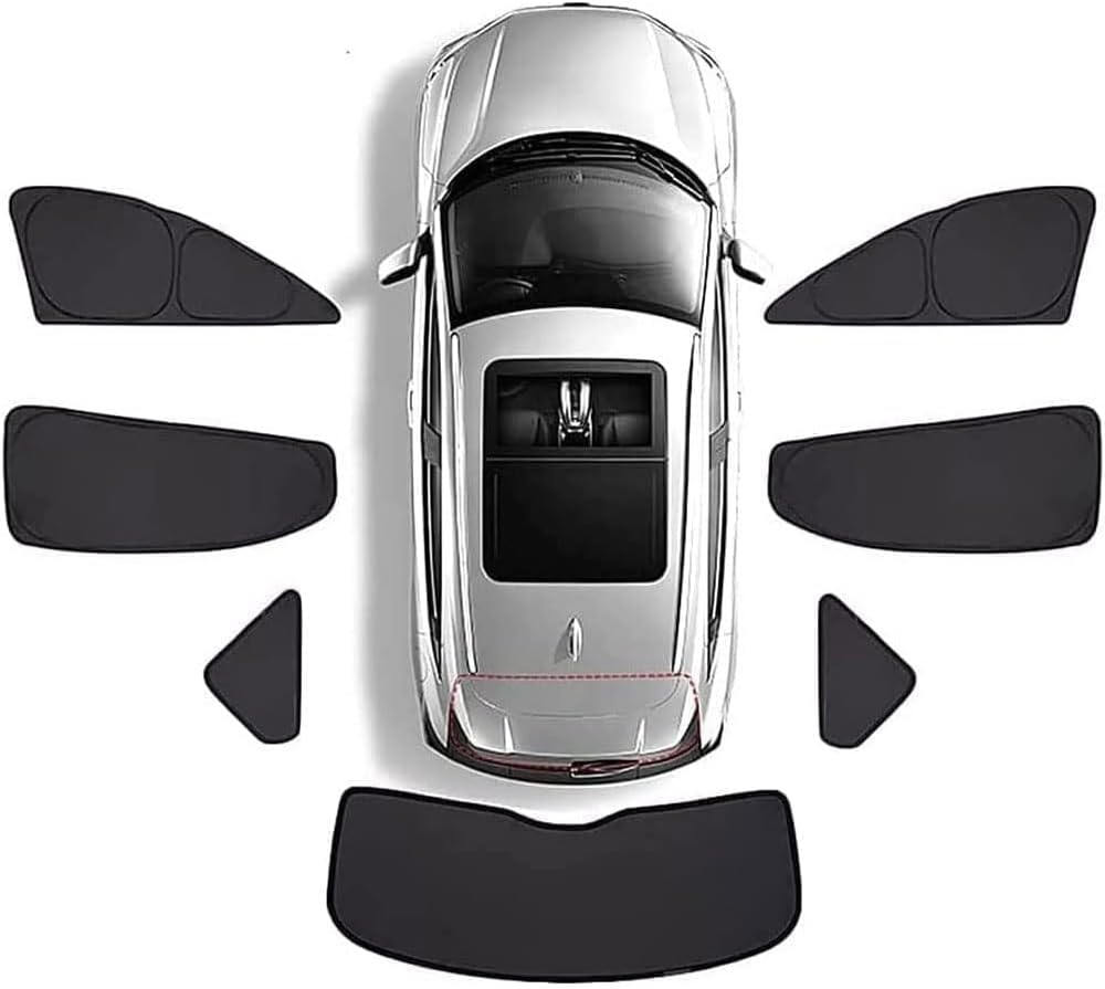 Car Side Window Sunshades for Hyundai Santa Fe 2006-2012, Auto Front Rear Sunshield Anti-UV Sunshade Privacy Protection Visor Breathable Accessories,E/7 Wholecar