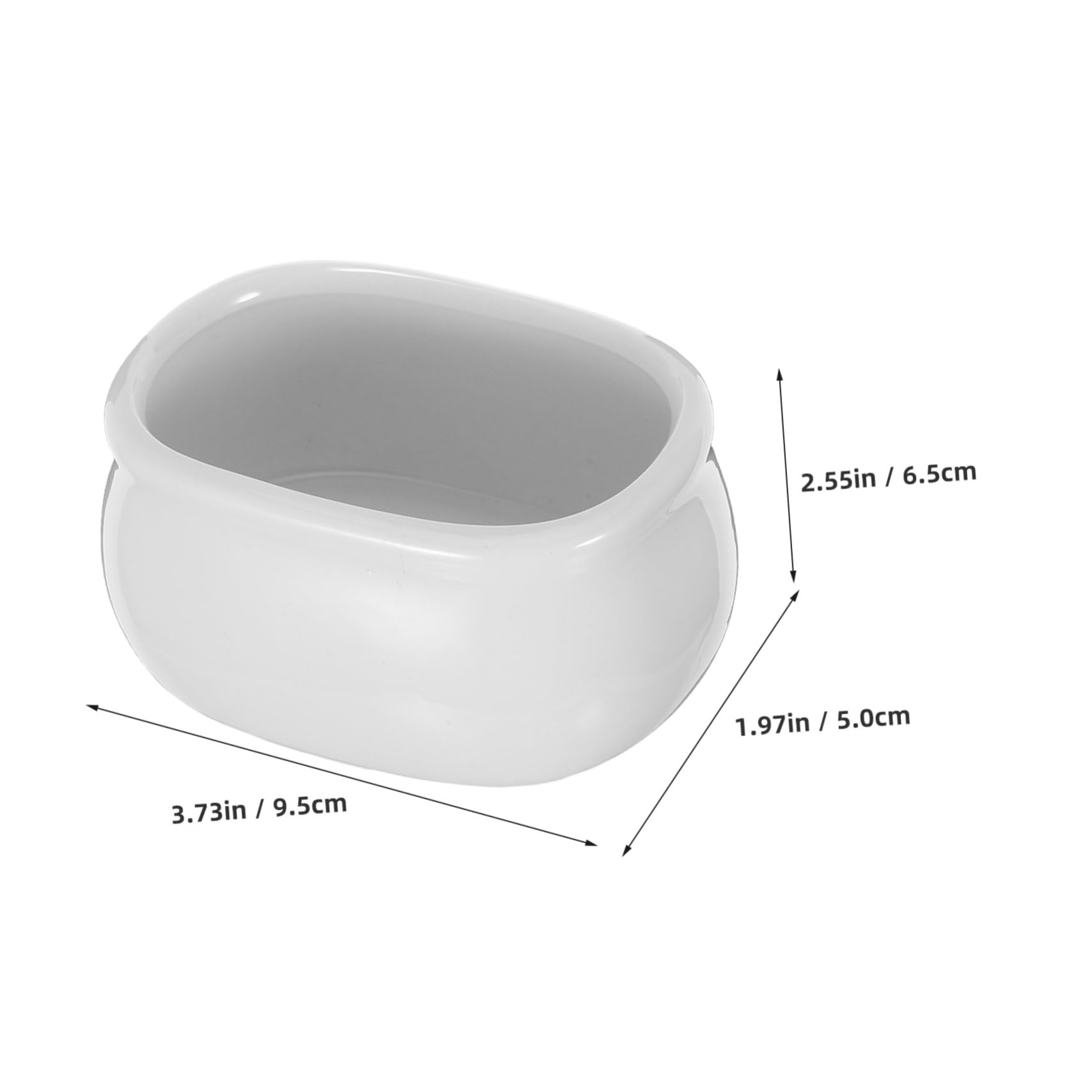 FUNOMOCYA 2-Piece Porcelain Sugar Bag Holder Set Tea Bag Plate for Mug Rice Cooker Accessory Pasta Serving Bowl