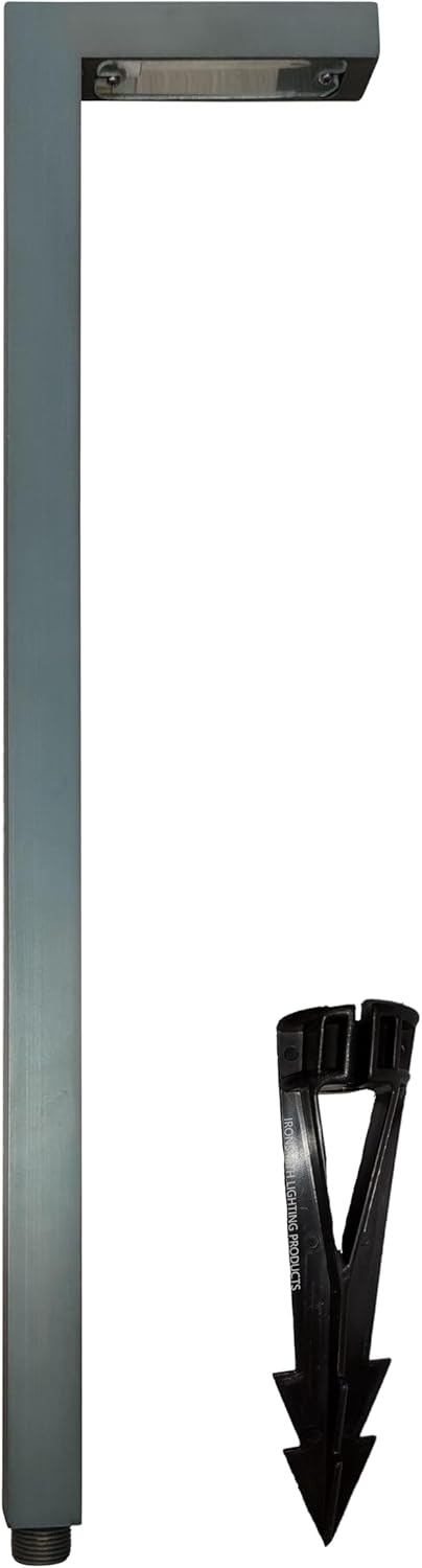 12V Low Voltage Landscape Path Lights: Brass Wired, Outdoor LED and Halogen Waterproof Garden Lights, L-Shape Bronze for Yard Walkway and Driveways, 2 Watt G4 Base LED Bulb Included