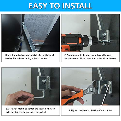 A-Karck Sink Repair System, Sink Brackets Supports The Sink Quickly And Easily, Galvanized Surface Not Easy Rust #TOP4
