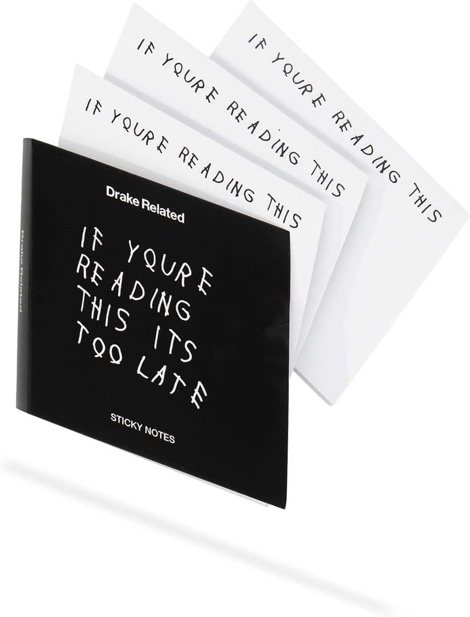 Official If You're Reading This It's Too Late Sticky Note Set