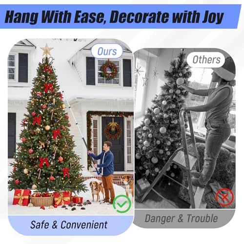 Leriton 7-36 Ft Telescopic Extension Pole with Hook for Xmas Lights, Blue by Leriton - Used condition - Image 8