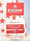 Renshaw Fondant Icing, Red, 1.5 Pound
