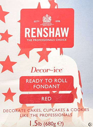 Renshaw Fondant Icing, Red, 1.5 Pound