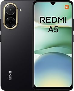 Xiaomi Redmi A5 Smartphone, 4GB+128GB, Super Clear 32MP AI Camera, 5200mAh Battery, Powerful Octa-core Processor, Immersive 6.88" 120Hz Display, Midnight Black(No Power Adapter Included)