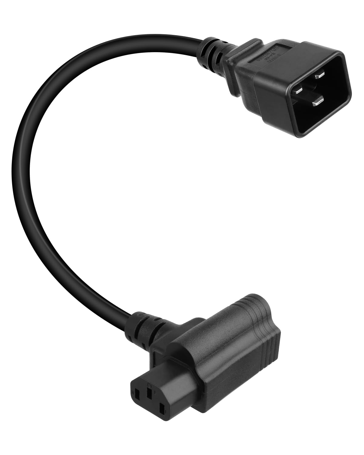 RIIEYOCA IEC 320 C20 to NEMA 5-15R+C13 Y Splitter Power Cord,C20 Male to C13 Female+NEMA 5-15R Female Replacement Extensinon Cable for Speakers,Computers,Printers(30CM/1FT)