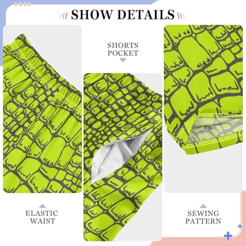 Lime Crocodile Animal Skin Boys Track Pants Toddler Casual Pants Sweatpants Kids Athletic Pants 6-8 Years4