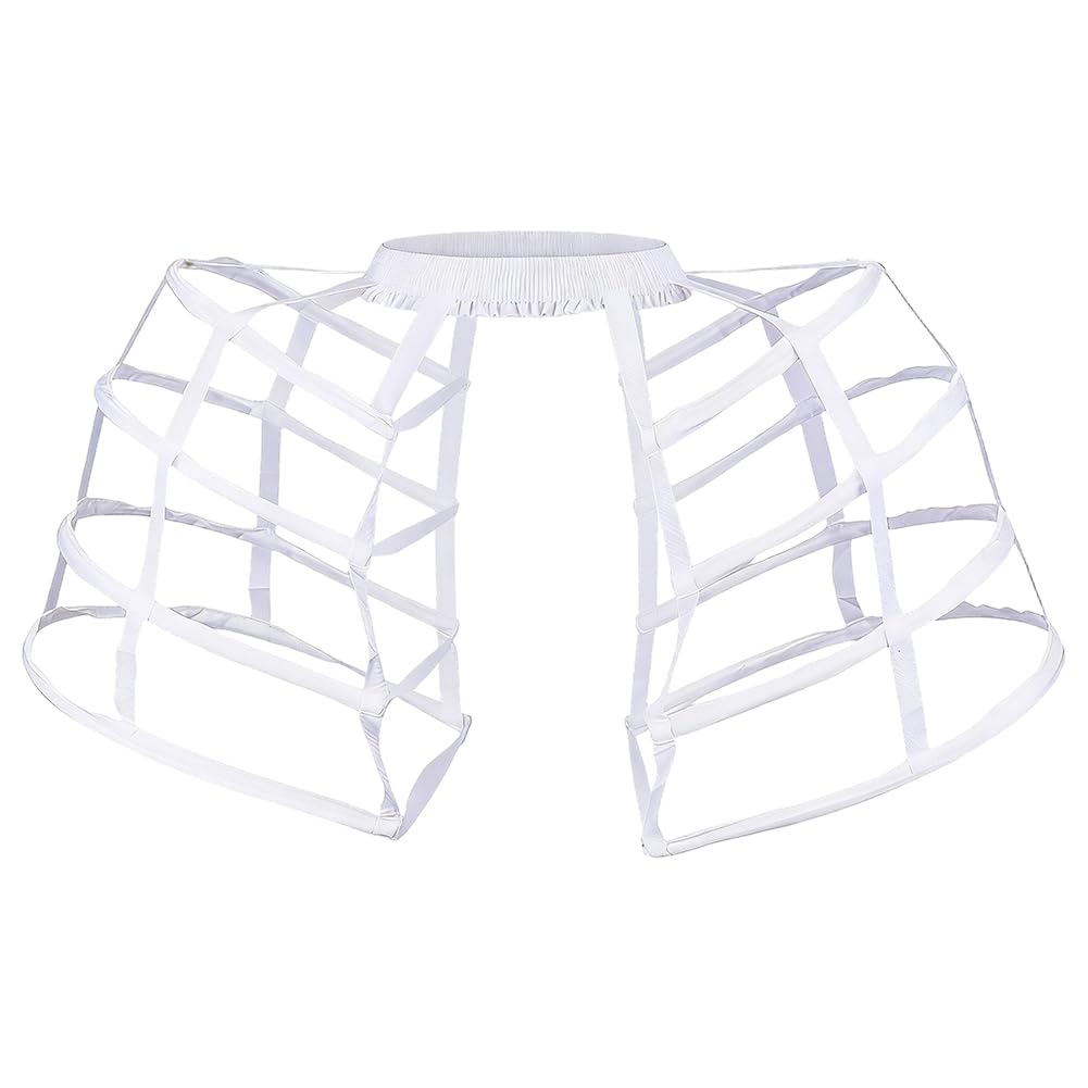 FINGERINSPIRE Jupe à Cerceaux Cage 75 cm Large Jupon Lolita avec Armature Acier Jupon Jupe Cage Oiseau à Taille Élastique Crinoline pour Robe Style Victorien Spectacle sur Scène