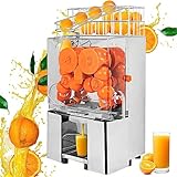 CMICE Commercial Juicer Machine, Oranges Juice Machine with Pull-Out Filter Box Commercial Orange Juicer 22-30 Oranges Per Minute, 110V Juice Extractor, 120W Orange Squeezer with Acrylic Cover