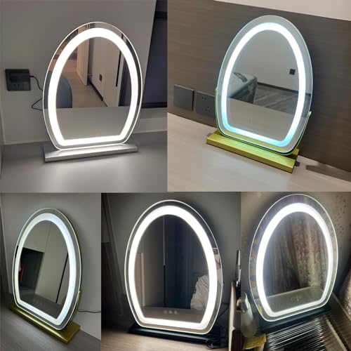Espejo de maquillaje LED de mesa grande para lucir un look impecable cada mañana 6