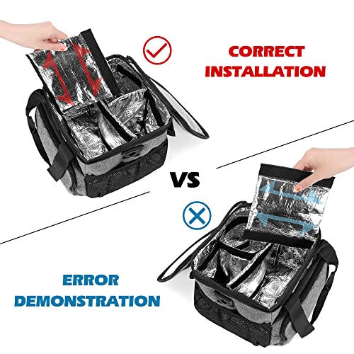 Trunab Tote Bag Reusable 4 Cups Drink Carrier for Delivery Insulated Drink Caddy with Removable Dividers, Beverages Carrier, for Takeout, Picnics, Outdoors, Travel, Black, Patented Design
