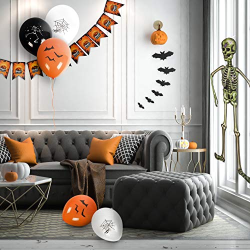 THE TWIDDLERS 80 Stuks Halloween Partyset, Feestservies en Decoratie voor 12 Gasten - Bordjes, Feestbekers, Tafelkleed… - Image 3