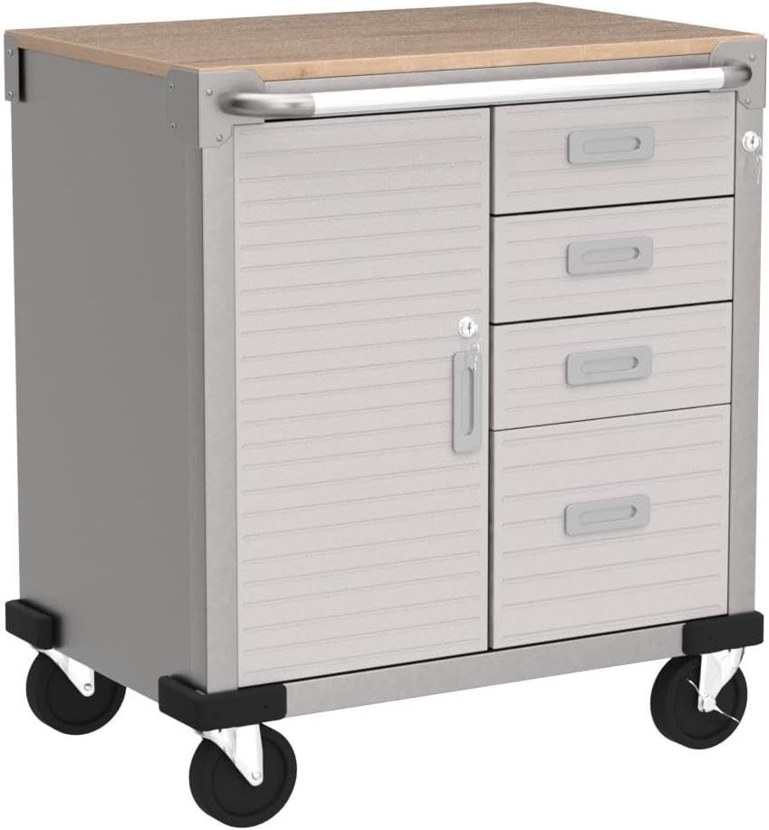 Seville Classics UltraHD Rolling Storage Cabinet with Drawers