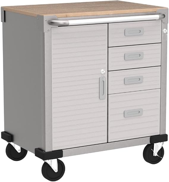 Seville Classics UltraHD Rolling Storage Cabinet with Drawers
