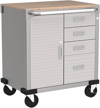 Seville Classics UltraHD Rolling Storage Cabinet with Drawers