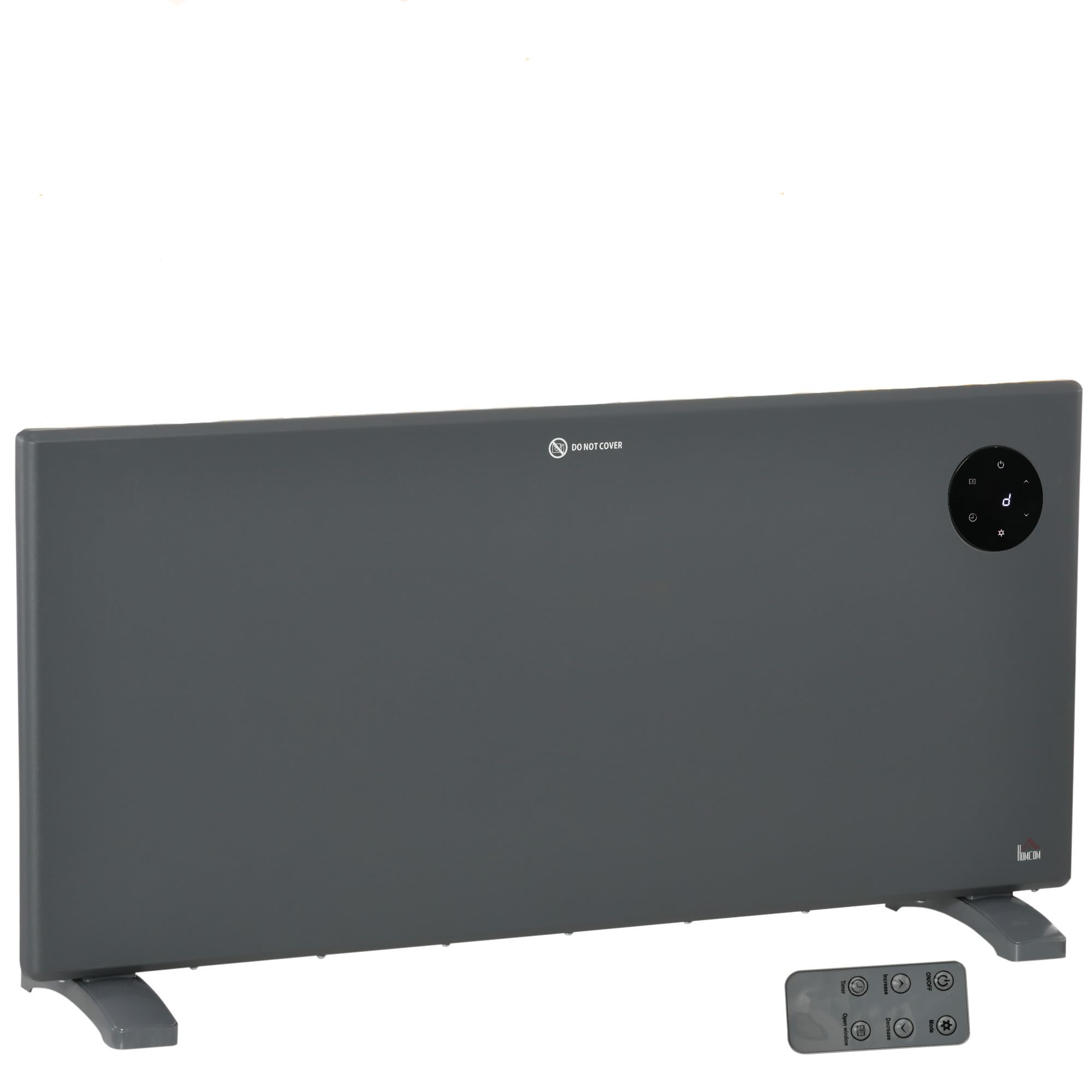HOMCOM 2000W Electric Panel Heater Freestanding or Wall Mounted, Grey — image 1