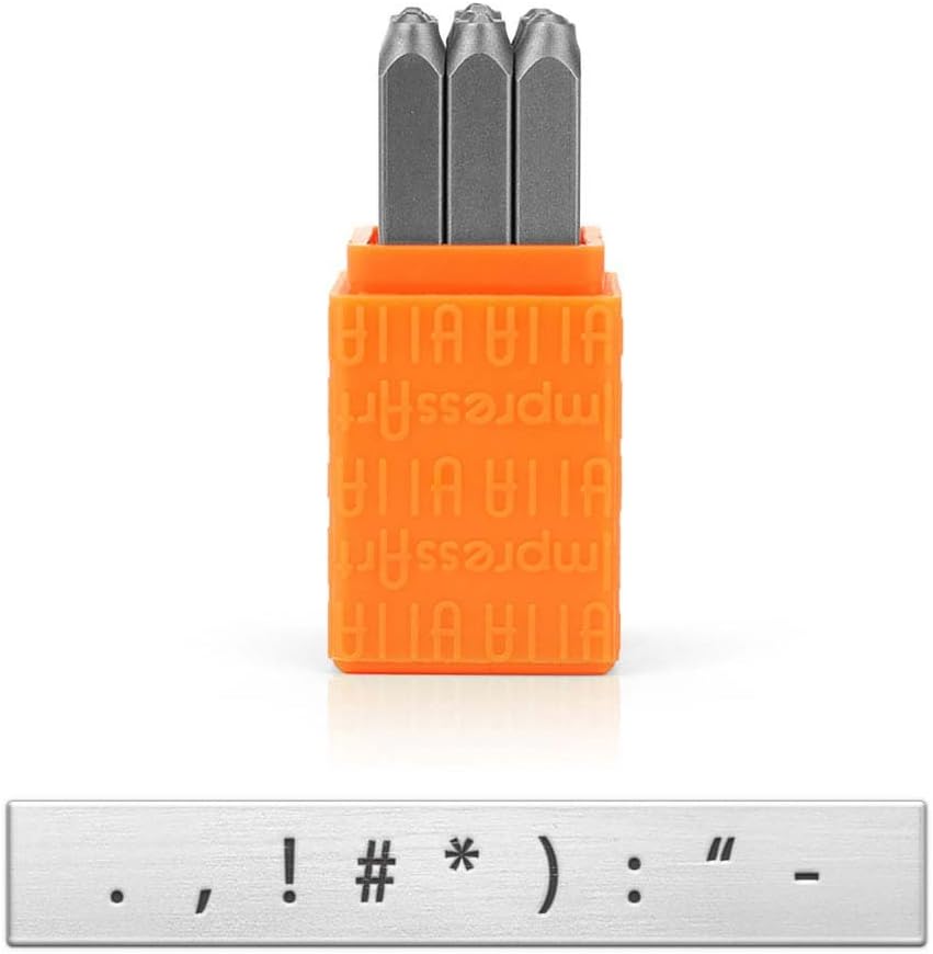 ImpressArt Basic Metal Stamp Set, Punctuation, 3mm