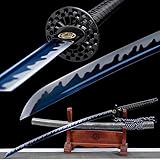 HERO SWORD Battle Ready Japanese Katana Authentic 1095 High Carbon Steel Samurai Sword Real Sharp Full Tang Sword Cool Weapon for Men