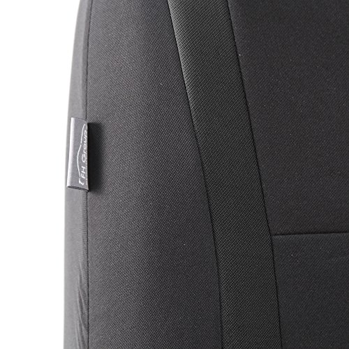 Fh Group Car Seat Covers Front Set In Cloth - Car Seat Covers For Low Back Car Seats With Removable Headrest, Universal Fit, Automotive Seat Covers, Washable Car Seat Cover For Suv, Sedan, Van Black #TOP2