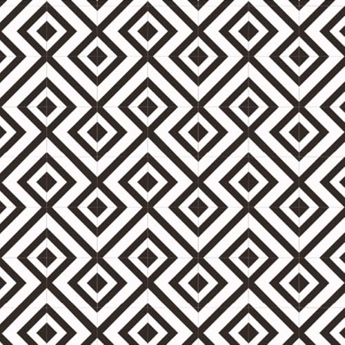 VINYL FLOORING UK Black & White Designer Effect Anti-Slip Vinyl Flooring For Kitchen, Bathroom, Dining Room & Living Room, 2.8mm Thick Vinyl Sheet, 5 Years Warranty-1 X 3 mt