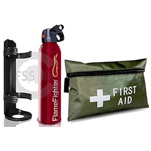 Introductory Offer ON Premium FSS UK 500g FIRE Extinguisher with 5 Year Warranty & 1ST AID KIT Ideal CAR Home Travel CARAVANS Trucks Taxi ABC Dry Powder FIRE Extinguisher with First AID KIT