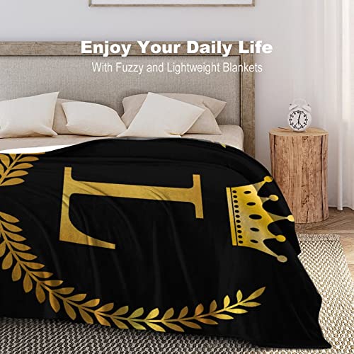Couverture dorée lettre L chaude pour vos soirées cocooning sur le lit - 6