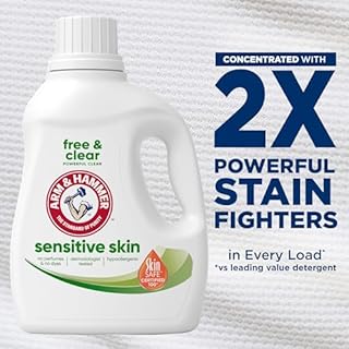 ARM & HAMMER Sensitive Skin Free & Clear Liquid Laundry Detergent, 105 fl oz, 105 Loads