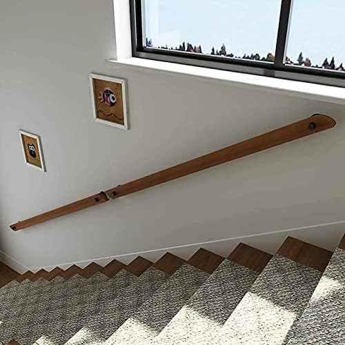Non-Slip Solid Wood Safety Stair Rails - Indoor Loft Elderly Support Rods for Corridor & Wall, 1ft-20ft Adjustable (Size: 12ft) - Enhance Home Safety